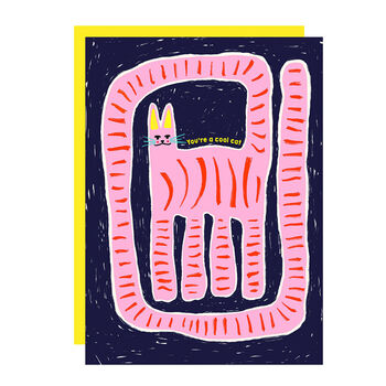 Cool Cat Greeting Card, 3 of 3