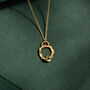 Emerald Gold Vermeil Plated Necklace May Birthstone, thumbnail 4 of 6