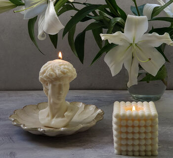 Large David Head Statue Soy Wax Candle, 7 of 7