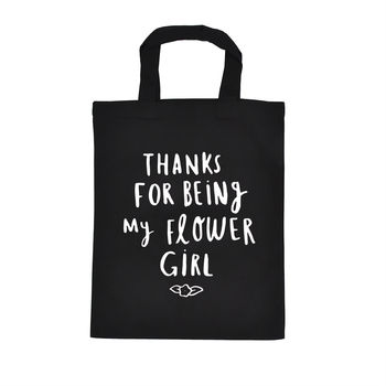 Thank You For Being My Flower Girl Mini Tote Bag, 4 of 7