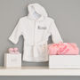 Personalised Dressing Gown And Blanket Baby Girl Hamper, thumbnail 2 of 12