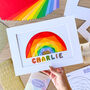 Rainbow Wall Art Craft Kit Personalized | Iris Folding, thumbnail 2 of 4