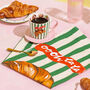 Croissant Striped Tea Towel, thumbnail 2 of 2