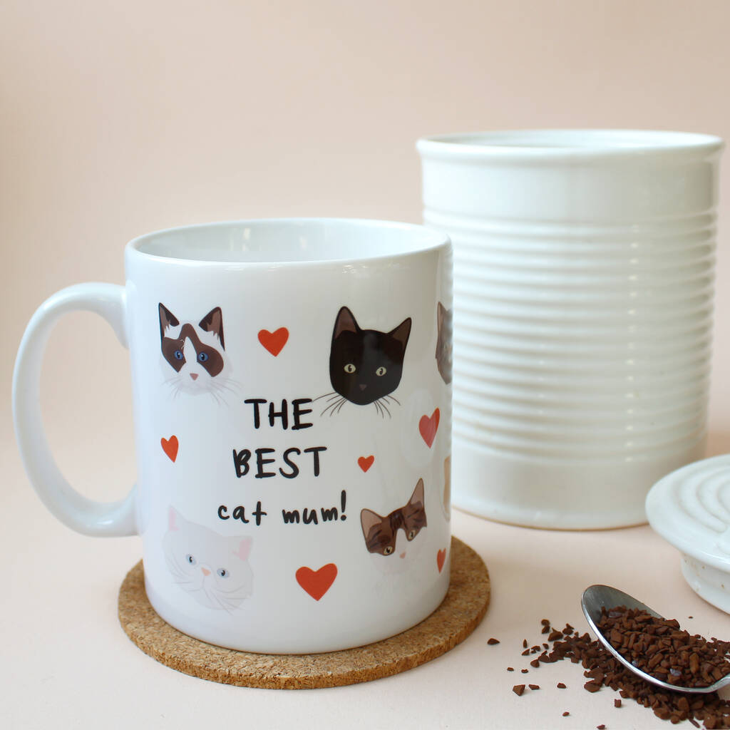 Best Cat Mum, Personalised Mug By Heather Alstead Design