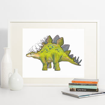 Stegosaurus Dinosaur Print, 2 of 3