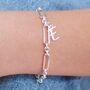 Personalised Sterling Silver Initial Charm Bracelet, thumbnail 1 of 7