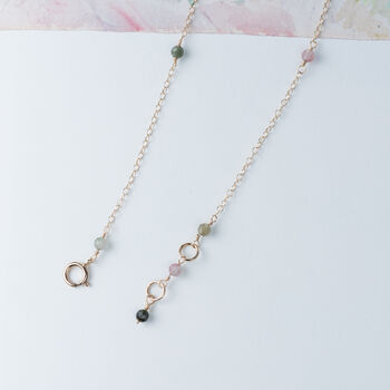 Dainty Tourmaline Chain Necklace, 7 of 12