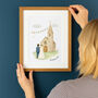 Church Wedding Personalised Fine Art Print, thumbnail 2 of 8
