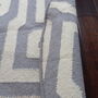 Handwoven Round Dhurrie Rug Grey / Off White, thumbnail 6 of 6