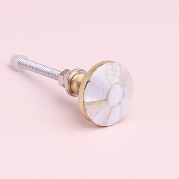 G Decor Cordelia Mother Of Pearl Gold Brass Pull Knobs, 3 of 5