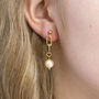 Chunky Chain Swarovski Pearl Drop Earrings, thumbnail 1 of 5