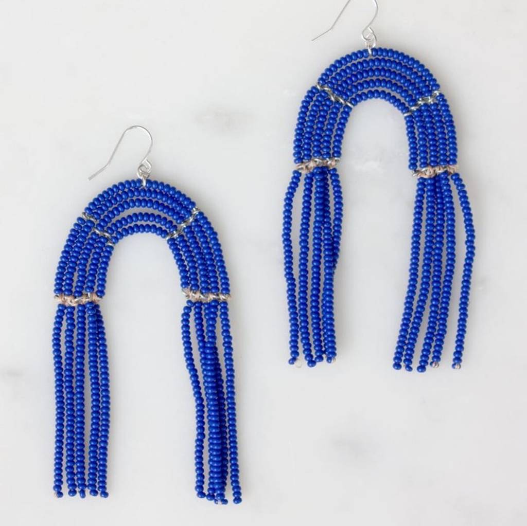 Kalama Beaded Earrings, Bead Works Kenya Jewellery By Bohemia ...