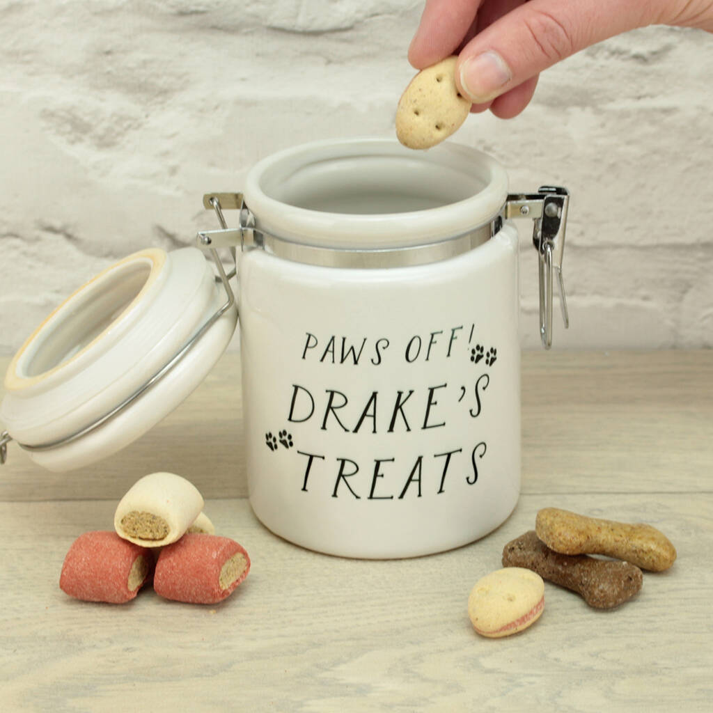 Download Personalised Dog Treat Ceramic Storage Jar By Dreams To ...
