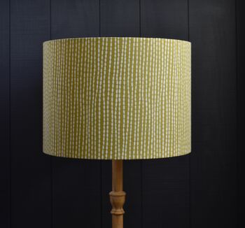 Ochre Stitch Drum Lampshade, 3 of 5