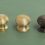 Solid Brass Satin Kitchen Beehive Cabinet Knobs 30mm, thumbnail 4 of 4
