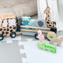 Personalised Safari Jeep Toy With Trailer And Animals, thumbnail 3 of 5