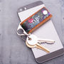 Personalised Initials, Tropical Leather Photo Key Ring, thumbnail 4 of 4