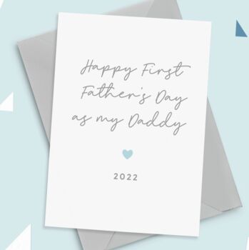 Modern Script First Father's Day Card, 3 of 3