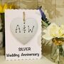 Personalised Silver Wedding Anniversary Keepsake Card, thumbnail 1 of 5