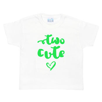 'Two Cute' 2nd Birthday T Shirt, 4 of 9