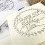 Personalised 50th Garland Papercut Card, thumbnail 9 of 11