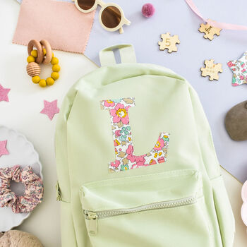 Liberty Of London Initial Children's Backpack Green, 2 of 8