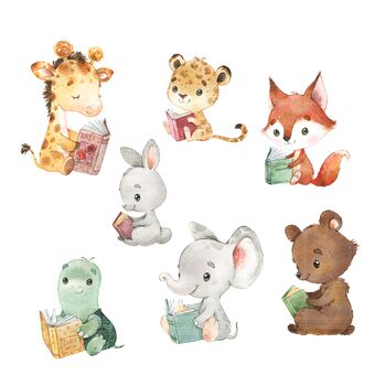 Personalised Magnetic Bookmark Reading Animals, 5 of 7