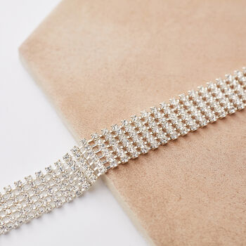 Swarovski Crystal Six Row Choker Necklace, 4 of 4