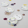 Personalised Vintage Floral Print Hen Party Badge, thumbnail 3 of 3