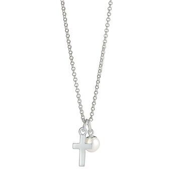 Baby's Sterling Christening Cross Necklace, 3 of 6