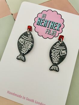 Soy Sauce Glitter Resin Earrings, 3 of 4