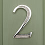 Premium Floating Engraved House Numbers In Nickel Finish, thumbnail 7 of 12