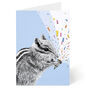Chipmunk With Confetti Greeting Card, thumbnail 2 of 6