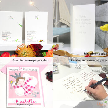 Personalised Fairy Girl Age Birthday Card, 6 of 7