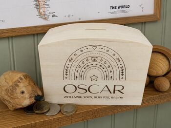 Rainbow Wooden Money Box, 3 of 5