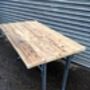 Reclaimed Industrial Drop Leaf Table, thumbnail 2 of 6