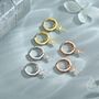 Sterling Silver Cross Hoop Earrings, thumbnail 4 of 12