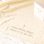 Cream Pointelle Christening Blanket With Cross And Name, thumbnail 1 of 11