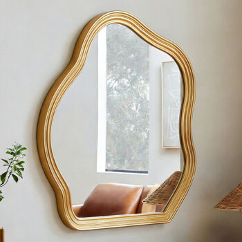 70x80 Cm Wall Mirror Vintage Gold Accent Mirror, 4 of 11