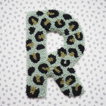 Green Leopard Print Decorative Letter, 2 of 6