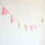Pink And Gold Glitter Bunting, thumbnail 4 of 6