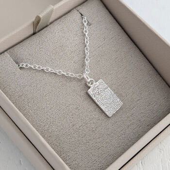Dainty Tag Fingerprint Charm, 4 of 6
