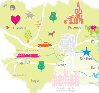 Personalised Berkshire Map: Add Favourite Places, 2 of 4