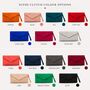 Personalised Suede Clutch Bag, thumbnail 2 of 12