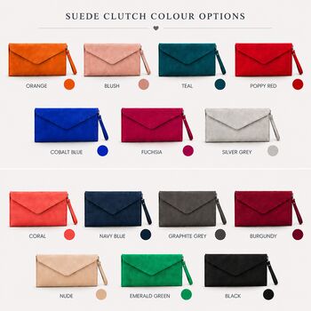 Personalised Suede Clutch Bag, 2 of 12