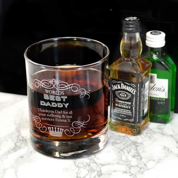 Personalised Whiskey Tumbler For Dad, 3 of 4