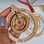 Wooden Christmas Personalised Family Hoop Bauble, thumbnail 2 of 4