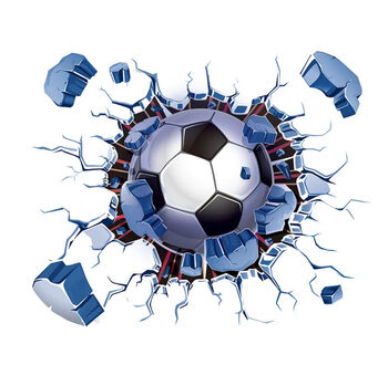 3D Effect Football Removable Wall Sticker, Two Sizes, 10 of 10