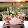 Pink And Red Strawberry Fields Planter Vase, thumbnail 9 of 12