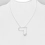 Mother And Daughter Sterling Silver Heart Bead Necklace, thumbnail 2 of 4
